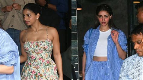 Bffs Ananya Panday And Suhana Khan Make Trendy Appearance As They Step