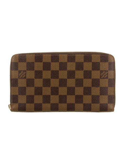 Louis Vuitton Damier Ebene Pattern Coated Canvas Zippy Organizer Wallet