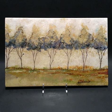 Ink Art Painting Watercolor Landscape Acrylic Tree by YakiArtist