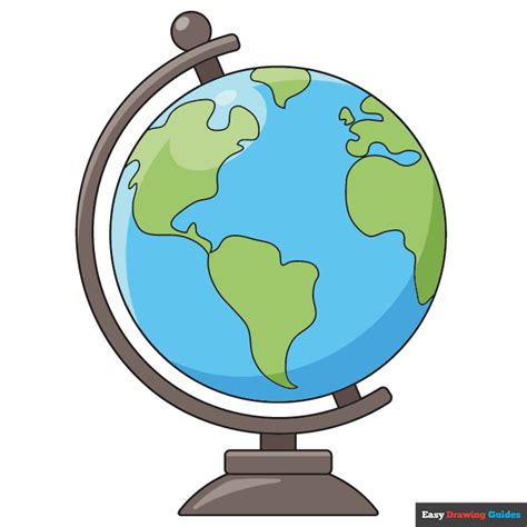 How to Draw an Easy Globe - Really Easy Drawing Guides