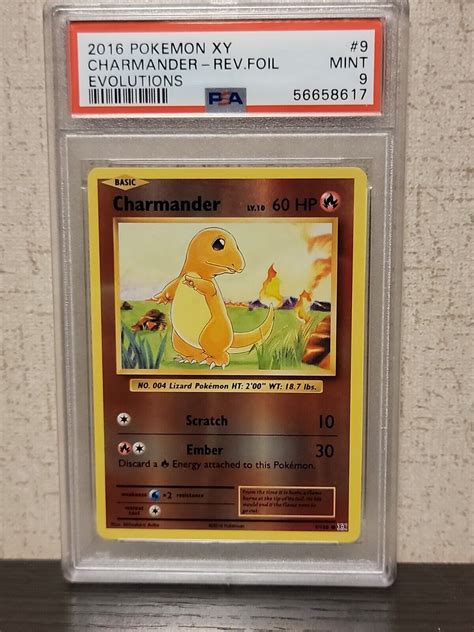 Psa Pokemon Card Ex Xy Evolutions Charmander Rev Foil Holo