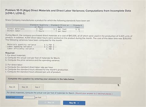 Solved Problem Algo Direct Materials And Direct Chegg