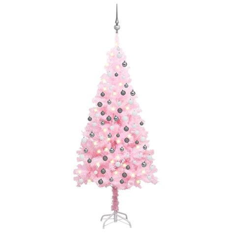 The Living Store Arbre De No L Artificiel Pr Clair Et Boules Rose