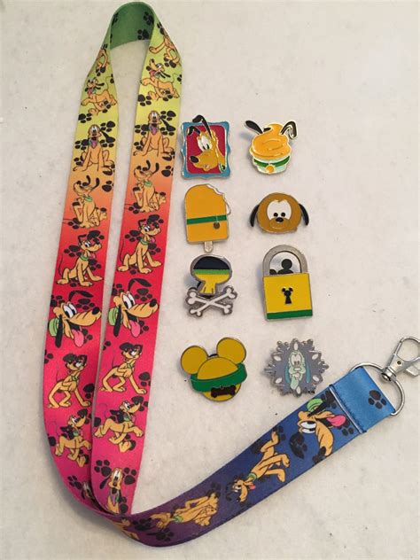 Pluto Lanyard Starter Set Lanyards Disney Pin Lots Etsy