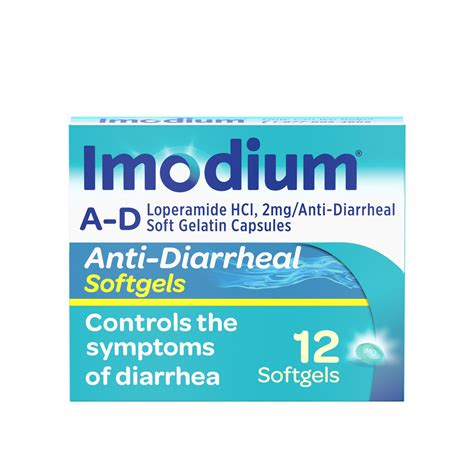 Imodium A D Anti Diarrheal Medicine Softgels With Loperamide