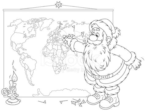 Santa Claus With A World Map Stock Photo | Royalty-Free | FreeImages