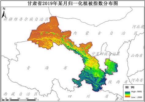 甘肃省归一化植被指数ndvi逐16天数据 地理遥感生态网