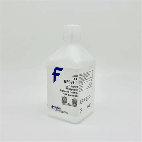 Phosphate Buffered Saline 10X Solution PBS Chai 1L Cas 7732 18 5