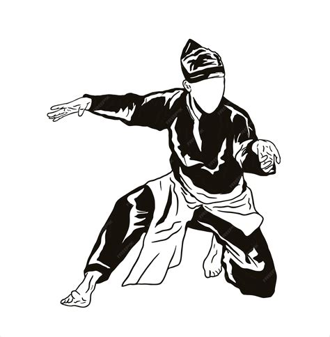 Ilustración de vector de pencak silat | Vector Premium