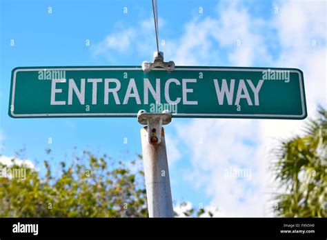 entrance   sign  res stock photography  images alamy