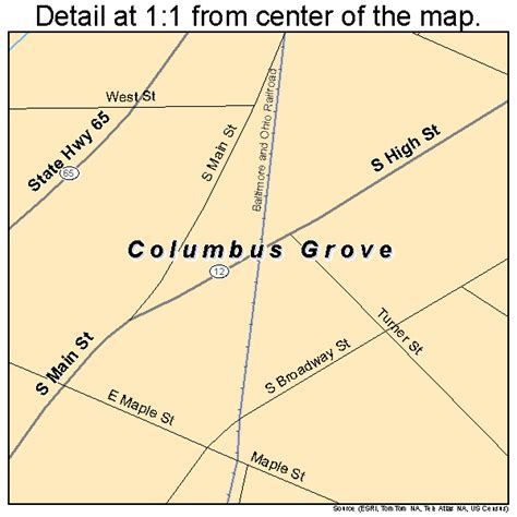 Columbus Grove Ohio Street Map 3918014