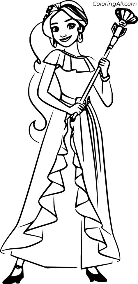 Disney Elena Of Avalor Printable Coloring Page Princess Coloring Porn