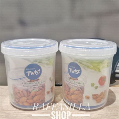 Jual Locknlock Toples Twist Ml Round Food Container Shopee Indonesia