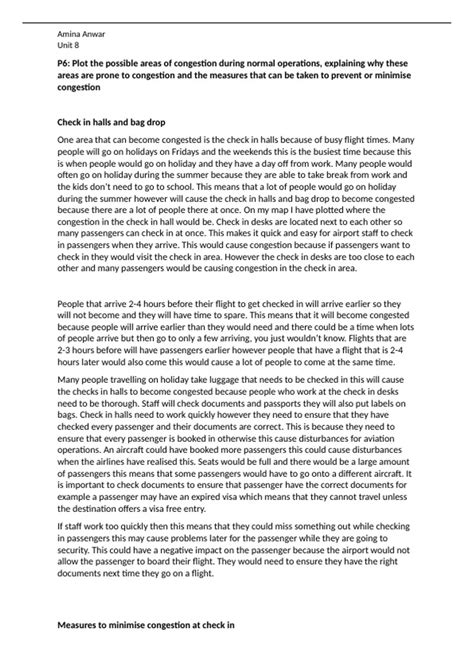 explain why areas in the airport are prone to congestion - Airport