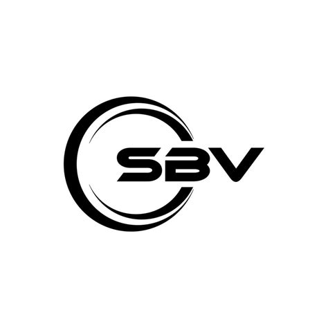 Sbv Letter Logo Design With White Background In Illustrator Vector