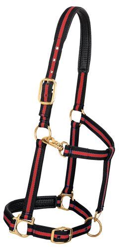 Weaver Leather Padded Adjustable Nylon Horse Halter Red 1 Small