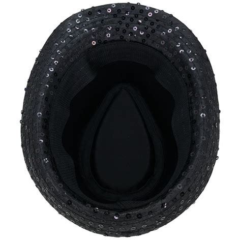 Black Sequin Fedora Hat For Kids Party Expert