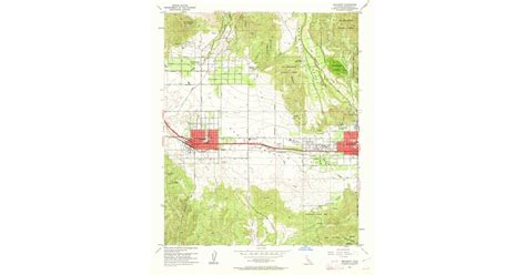 1953 Map of Beaumont, CA — High-Res, 1962 Print | Pastmaps