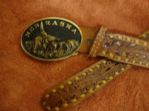 Justin Belt And Nebraska Belt Buckle By Edsfinds On Etsy