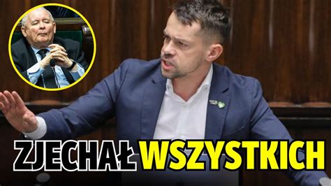 KOŁODZIEJCZAK w SEJMIE Zjechał na mównicy Kaczyńskiego Morawieckiego