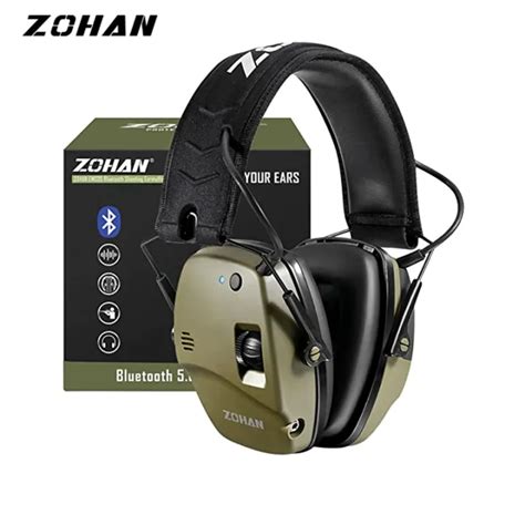 Zohan Electronic Earmuffs Bluetooth 5 0 Shooting Ear Protection Active