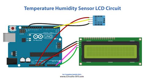 Temperature Humidity Sensor With Lcd Arduino Tutorial