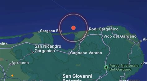 Terremoto Sul Gargano La Scossa Con Epicentro Foce Varano Magnitudo