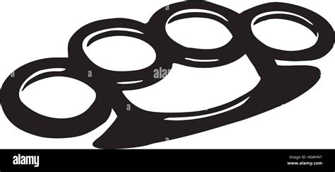 Brass knuckles silhouette Stock Vector Image & Art - Alamy