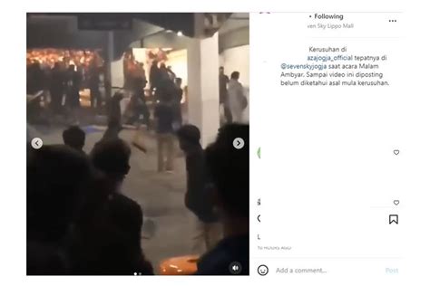 Viral Video Kerusuhan Di Lippo Plaza Jogja Saat Konser Strada Band