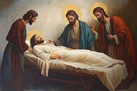 Religious Painting of Jesus Christ Depicting the Moment of His Death | Premium AI-generated image