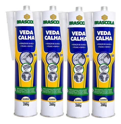 Kit Cola Veda Calhas Rufos Telhas Aluminio Brascola Grs Frete Gr Tis