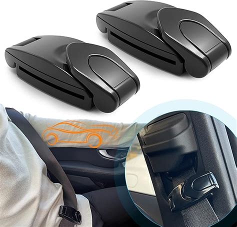 Car Seat Belt Adjuster 2 Pack Seatbelt Clips Universal Comfort Shoulder Neck Protector Strap