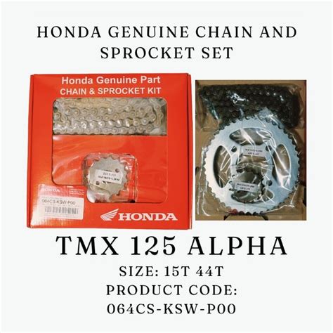 HONDA Genuine Chain And Sprocket Set TMX125 Alpha 428 15T 44T