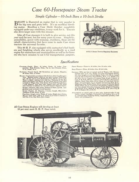 J I Case Co Steam Tractor Catalog Reprint Archives Chuck S