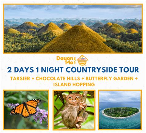 2 Days 1 Night Bohol Tour Countryside Tour Panglao Island Tour