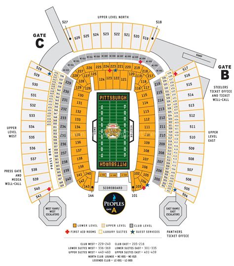 Heinz Field, Pittsburgh PA - Seating Chart View