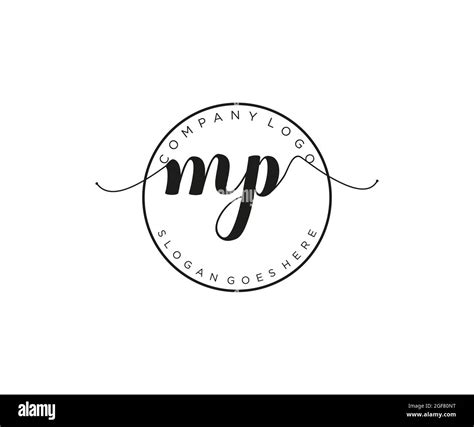 Mp Feminine Logo Beauty Monogram And Elegant Logo Design Handwriting