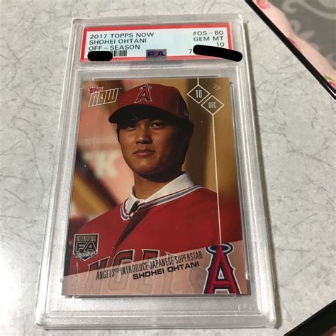 PSA 10 GEM MT 鑑定済 大谷翔平 MLB ルーキーカード RC 2017 TOPPS NOW SHOHEI OHTANI OFF