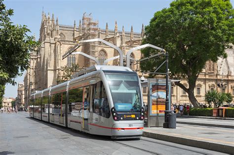 Seville Tram Stock Photo - Download Image Now - Cable Car, Seville ...