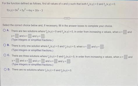 Solved For The Function Defined As Follows Find All Values