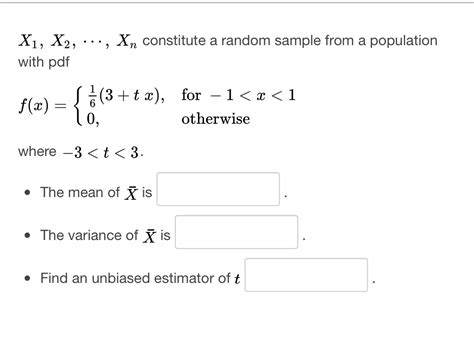 Solved X X Xn Constitute A Random Sample From A Chegg