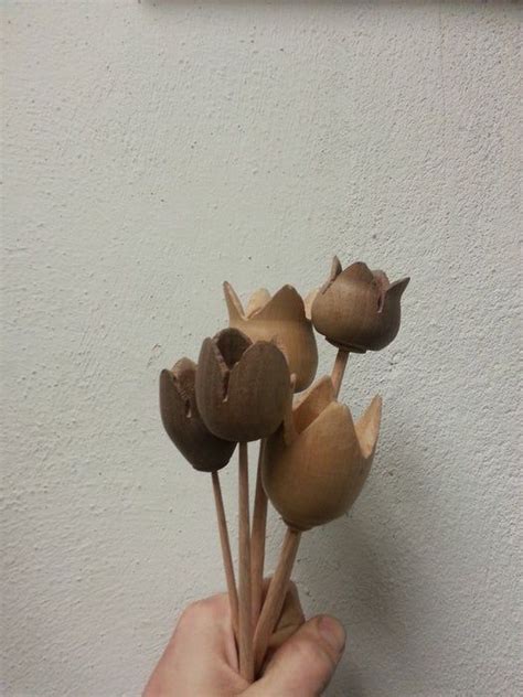 Turned Tulip Bouquet Turn Ons Wood Turning Wooden Flowers