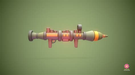 D Model Stylized Rocket Launcher Vr Ar Low Poly Cgtrader