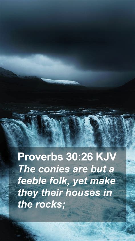 Proverbs 30 26 KJV Mobile Phone Wallpaper The Conies Are But A Feeble