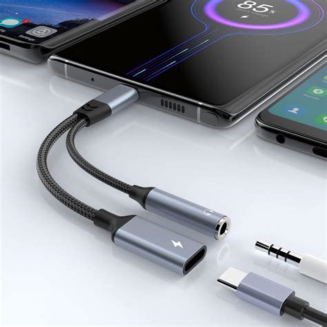 USB C Headphone Adapter And Charging 2 In 1 Adapter Type C To Jack