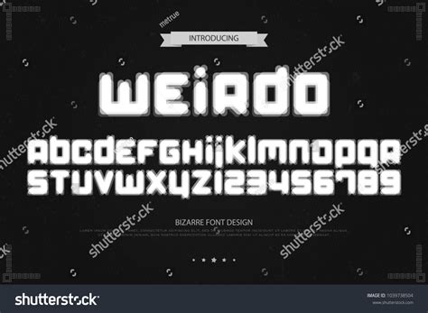 weird style alphabet letters numbers vector stock vector royalty