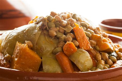 Premium Photo Traditional Moroccan Dish With Couscous Close Up