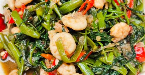 Resep Cah Kangkung Udang Saos Tiram Ala Binsele Oleh Yunieta Swandy