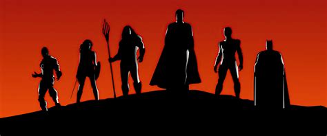 Justice League Wallpaper 4K, Silhouette, DC Superheroes