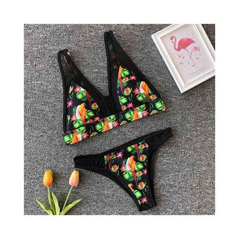 Sexy Floral Bikini 2019 kobiety stroje kąpielowe kobiet strój kąpielowy